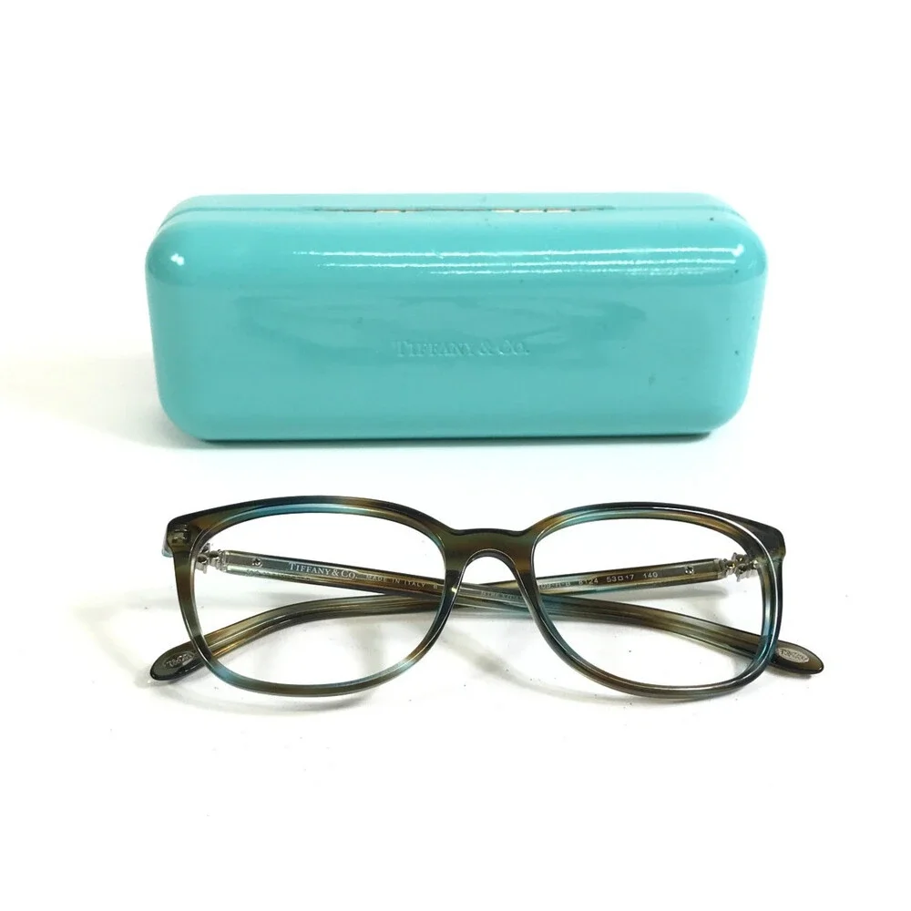 Tiffany & Co. Eyeglasses Frames TF2109-H-B 8124 Brown Blue Pearls 53-17-140